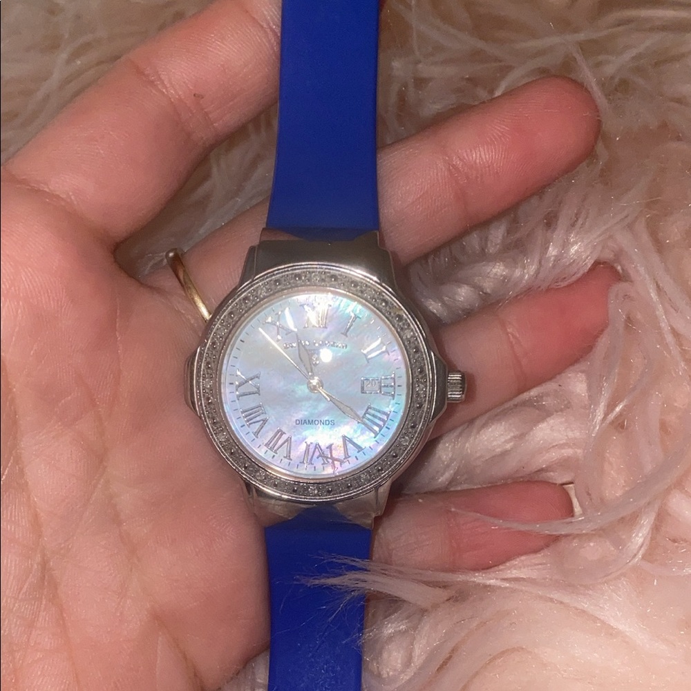 Women’s SWISS LEGEND watch w/Diamond and Pearl